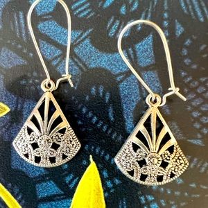 Silver Art Deco style earrings